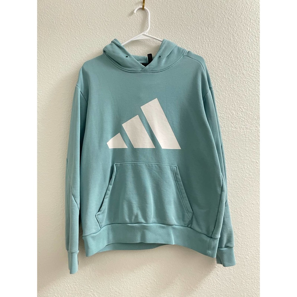 Adidas Prime Green hoodie Large Hoodie pullover hooded 3 stripes